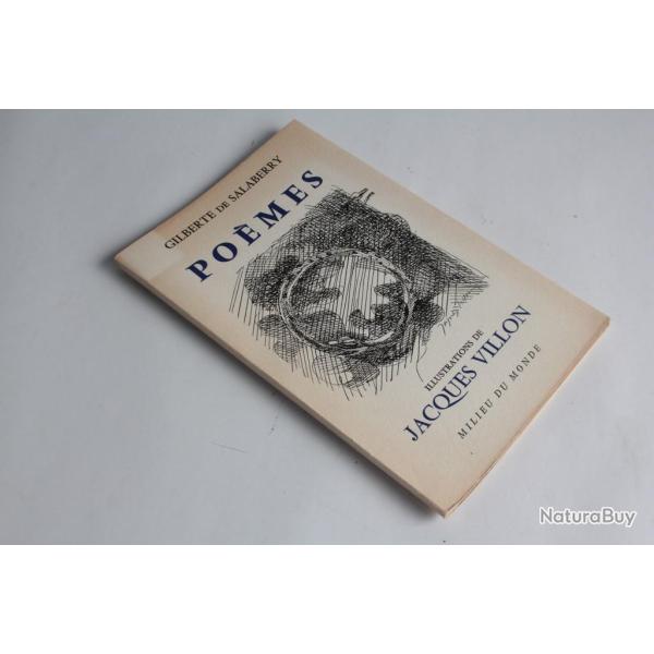 Livre Po�mes Gilberte de Salaberry envoie sign� EO 1960