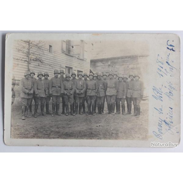 Carte Photo Corny la Ville 1918 Officiers R�giment d'infanterie 36
