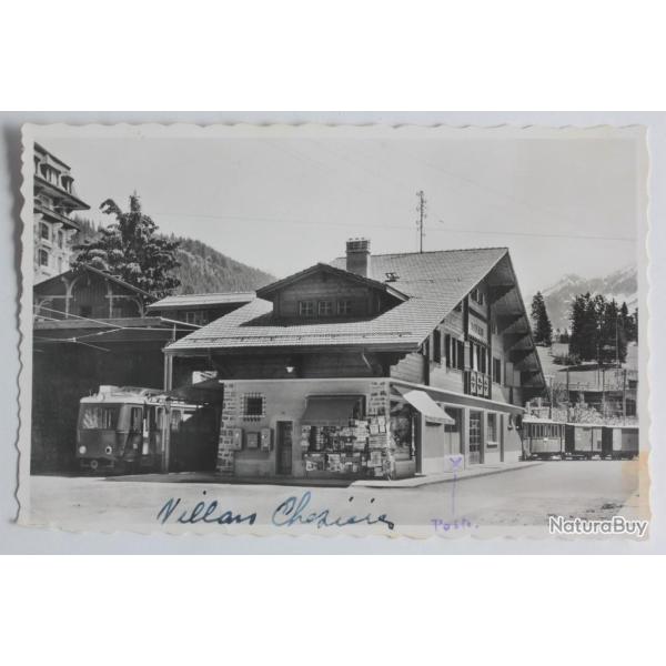 CPSM Suisse Villars-Chessieres La Gare Train
