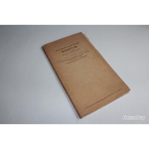 Livret 6 cartes des monts Suisse autour du mont SANTIS 1929