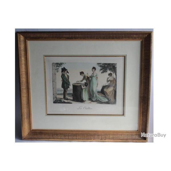 Gravure Les oublis Nicolas SCHENKER d'aprs Jean-Franois BOSIO