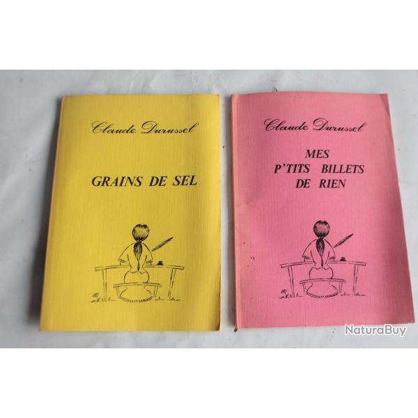 Livres Claude durussel grains de sel/mes p'tits billets de rien 1980