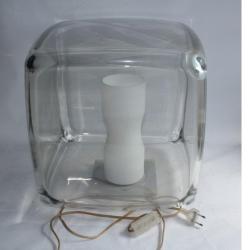 Lampe Cube plexiglas VISO Canada 1990 Design Philippe Lisboa