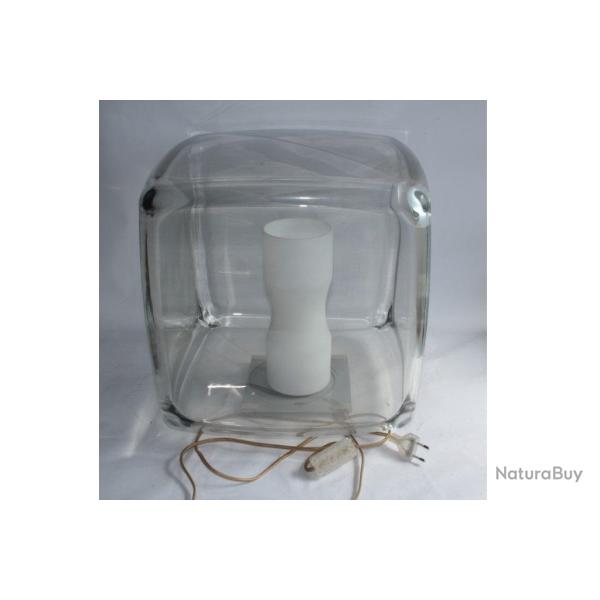 Lampe Cube plexiglas VISO Canada 1990 Design Philippe Lisboa