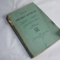 Livre Leçons de physique générale T2 magnétisme James Chappuis 1891