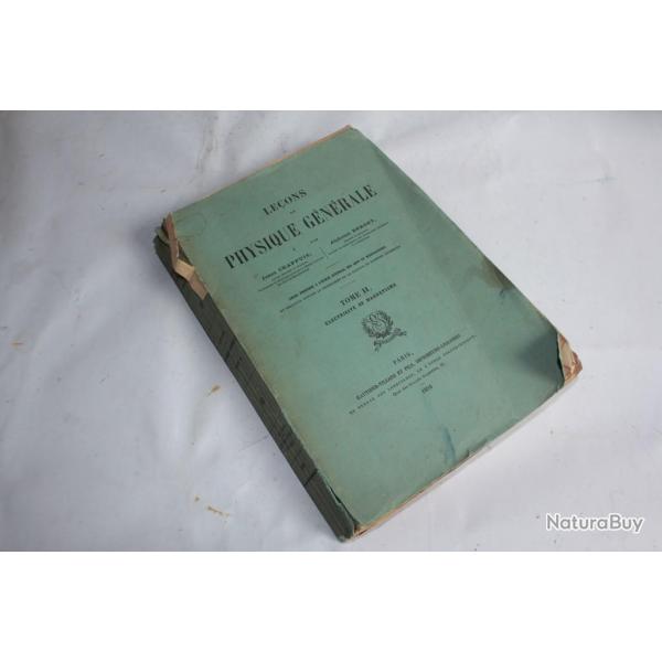 Livre Leons de physique gnrale T2 magntisme James Chappuis 1891