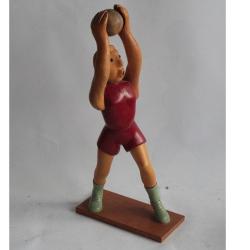 Sculpture bois ROMER Joueur de basket Romer Italie