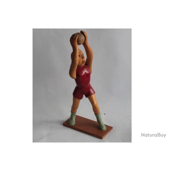 Sculpture bois ROMER Joueur de basket Romer Italie