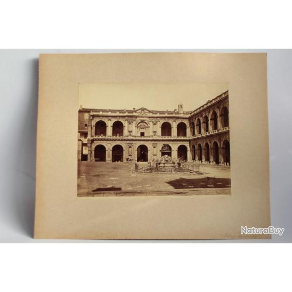 Photographie Palais apostolique Lorette Loreto Italie Tirage albumin�