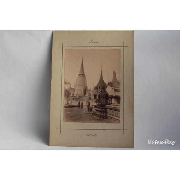 Photographie Siam Temple Phra Siratana Chedi Tha�lande papier sal�