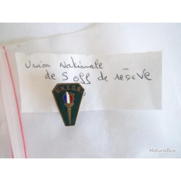 Insigne  militaire collection Union Nationale  Sous Officiers  Reserve