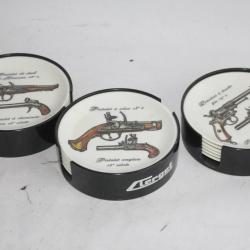 18 Dessous de verre Pistolet Revolver Plastorex Rumilly