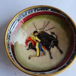 Vide poche émaux cloisonnés Corrida vintage