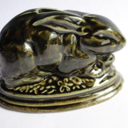 Ancienne tirelire porcelaine lapin Art populaire