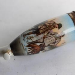 Fourneau de pipe porcelaine chasseurs