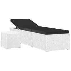 Transat chaise longue bain de soleil lit de jardin terrasse meuble d'ext&eacute;rieur et table &agrave; th&eacute; r&eacute;sin