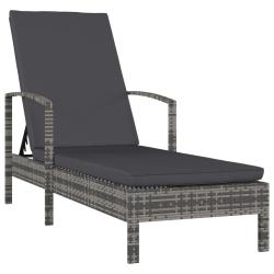 Transat chaise longue bain de soleil lit de jardin terrasse meuble d'ext&eacute;rieur avec accoudoirs r&eacute;si