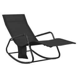 Transat chaise longue bain de soleil lit de jardin terrasse meuble d'ext&eacute;rieur acier et textil&egrave;ne n