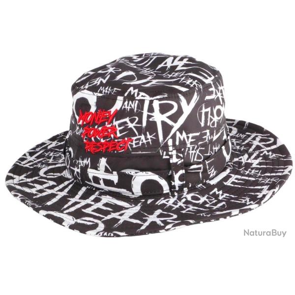 Grand Bob Noir et Blanc Fashion Streetwear Money Power avec Ficelle Taille unique Noir