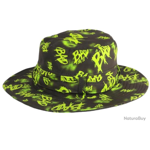 Grand Bob Vert Fluo et Noir Fashion Streetwear Bad Boys avec Ficelle Taille unique Vert