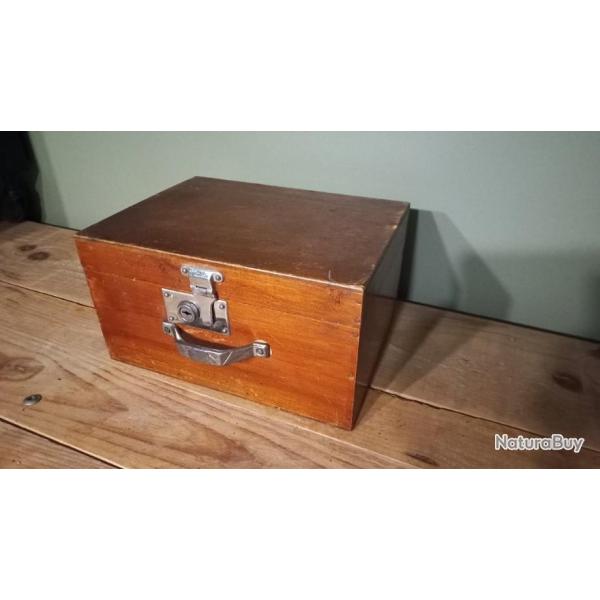superbe coffret bois ART DECO  ( 1920 - 1930 )  avec serrure et ses clefs
