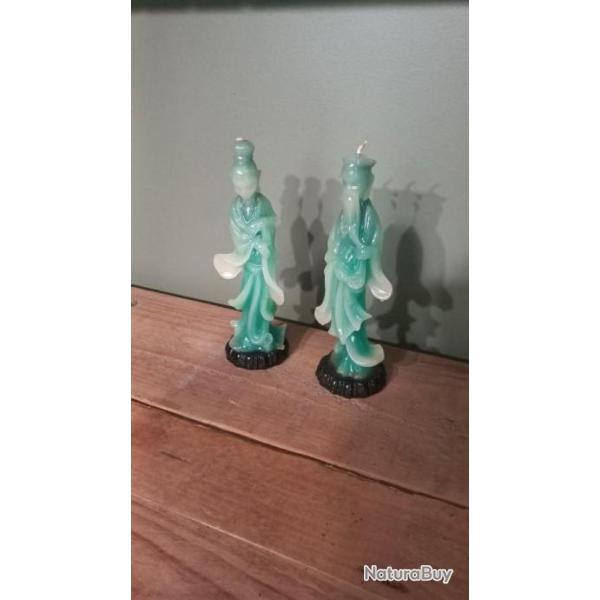 Tr�s jolie couple asiatique en tenue traditionnelle en cire