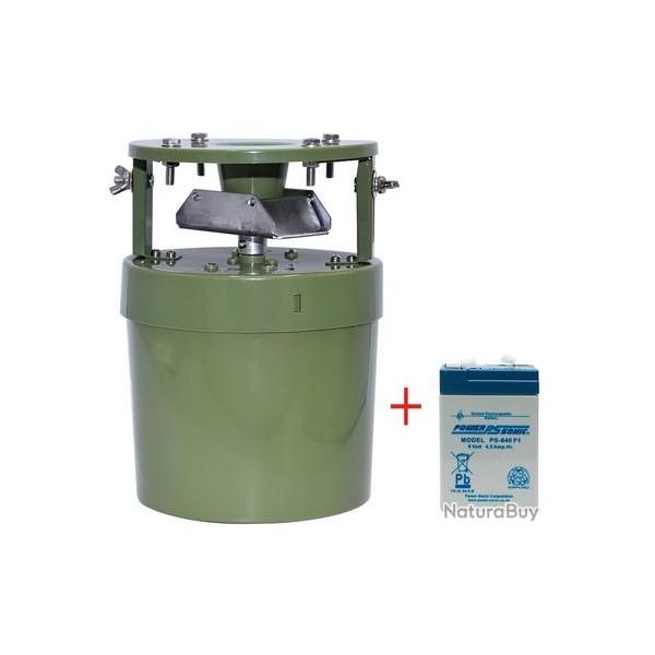 Pack agrainoir automatique Pisteurs programmateur digital 6V + batterie power sonic