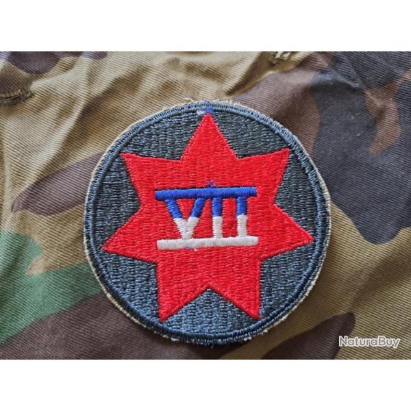 PATCH tissu US WW2 7TH ARMY CORPS UTAH BEACH NORMANDIE militaria 100% Original