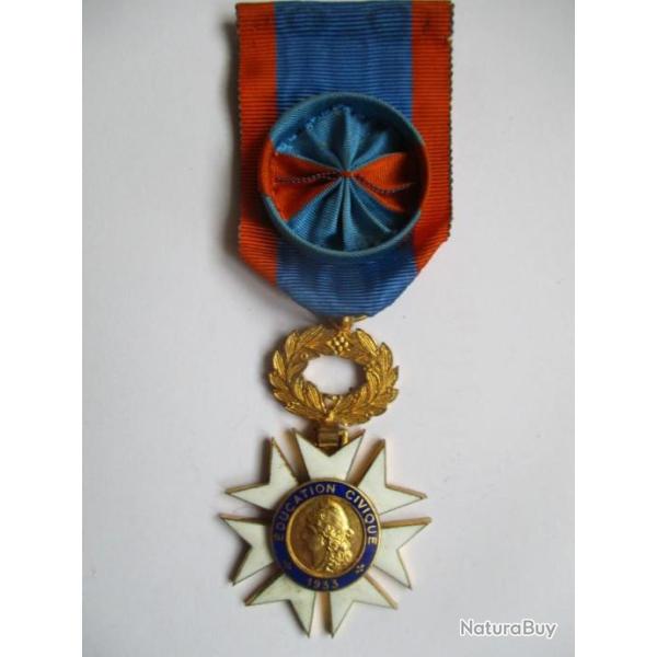 M�daille Education Civique 1933