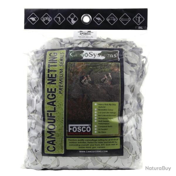 Filet feuillage camouflage avec cordage 6m x 1,8m (Couleur Camouflage Snow)