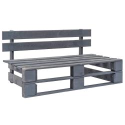Banc de jardin meuble de patio d'ext&eacute;rieur terrasse palette de jardin bois gris 02_0011836