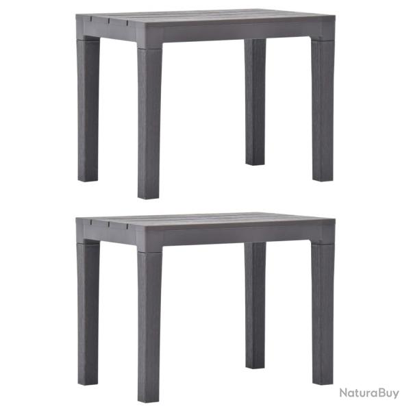 Banc de jardin meuble de patio d'extrieur terrasses de jardin 2 pices moka plastique 02_0011851