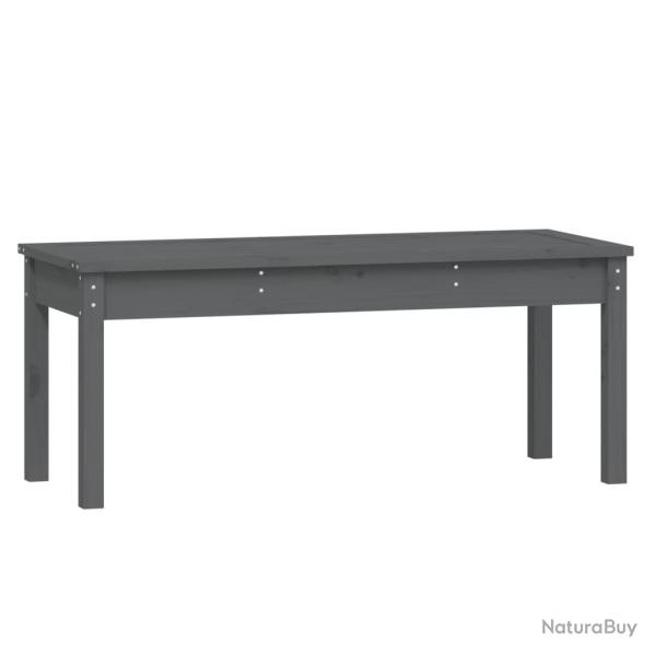 Banc de jardin meuble de patio d'extrieur terrasse 109 x 44 x 45 cm bois massif de pin gris 02_001