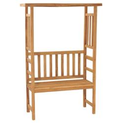 Banc de jardin meuble de patio d'ext&eacute;rieur terrasse avec pergola 115 cm bois de teck solide 02_0011