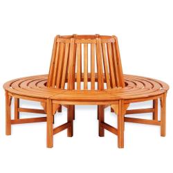 Banc de jardin meuble de patio d'ext&eacute;rieur terrasse d'arbre diam&egrave;tre 160 cm bois 02_0011137