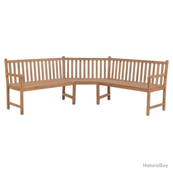 Banc de jardin meuble de patio d'ext�rieur terrasse d'angle de jardin 185 x 185 x 90 cm bois de tec