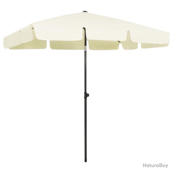 Parasol de plage 200 x 125 cm jaune sable 02_0008396