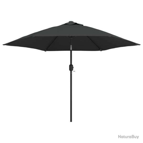 Parasol d'ext�rieur avec led et m�t en acier 300 cm anthracite 02_0008173