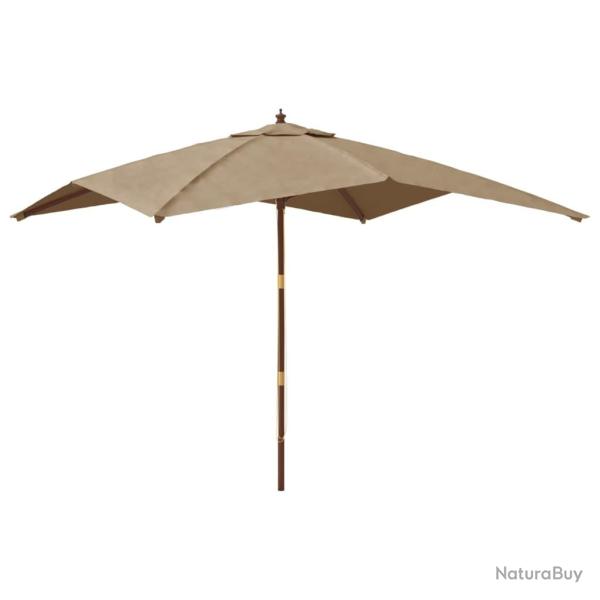 Parasol de jardin avec mt en bois 300 x 300 x 273 cm taupe 02_0008360