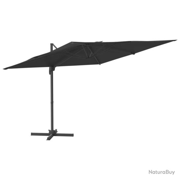Parasol meuble de jardin cantilever � led 400 x 300 cm noir 02_0008168