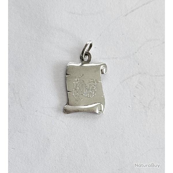 Pendentif Capricorne en argent - Astrologie - Zodiaque