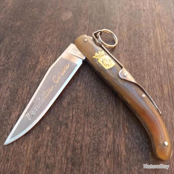 Couteau CORSE VENDETTA � palme Manche en corne