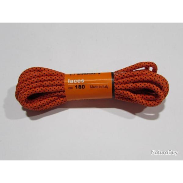 paire de lacet 180 cm orange crispi