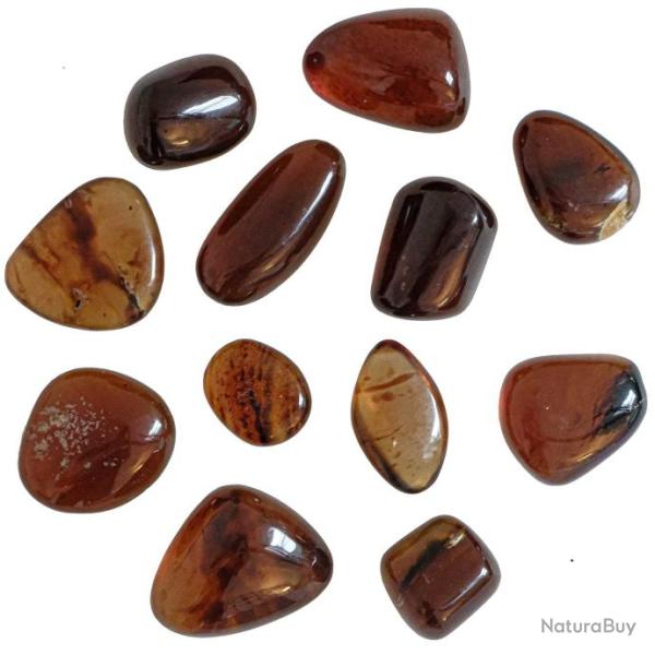 Pierres roul�es ambre d' Indon�sie - 2 � 3 cm - Lot de 2