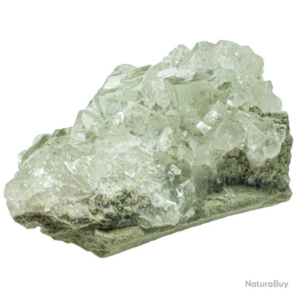 Fluorite verte cristallis�e sur matrice silico-calcaire - 117 grammes