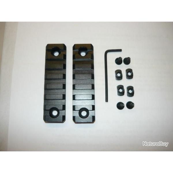 un Lot de deux rails pour montage  M - LOOK   ( 7 slots )