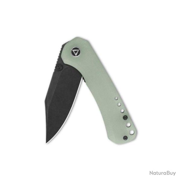 Couteau QSP Kestrel Jade Lame Acier 14C28N Black Clip Point Manche G10 IKBS Linerlock Clip QS145B2 -