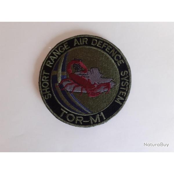 Ecusson TISSUS  SHORT RANGE AIR   DEFENCE  SYSTEM   TOR-M1