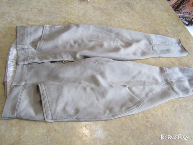 Pantalon Beige Armée Française - Toile Polyester - Neuf (ourlet à Faire) - Style Militaire Droit