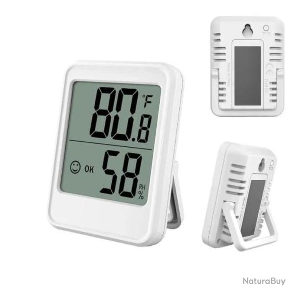 Thermomtre lectronique Intrieur Hygromtre Thermomtre d'humidit blanc